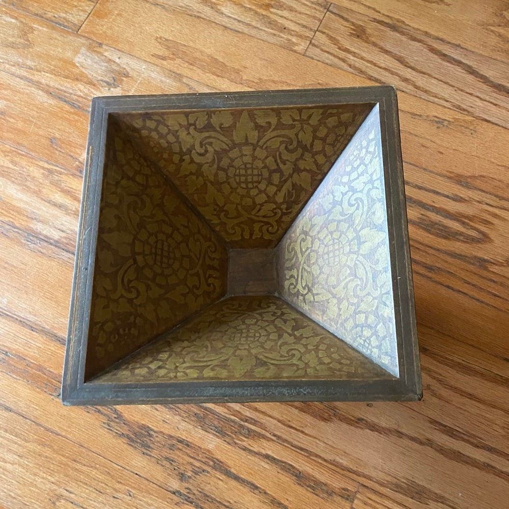 NWT Home Accents Gold Antique looking Thai Inspired Container